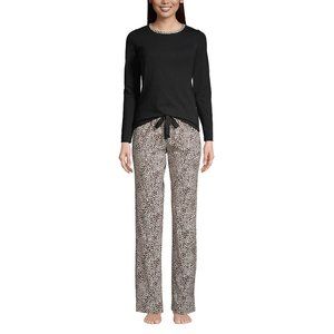 Women's Knit Pajama Set Long Sleeve T-Shirt and Pants, NWT